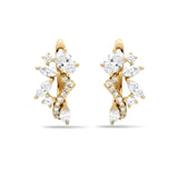 18K Gold Filled Diamond Huggie Hoop Earrings – Delicate Pavé Crystal Mini Hoops for Women