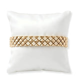 18K  Gold Filled Pyramid Stud Pavé CZ Bracelet – Geometric Clous de Paris Crystal Statement Link Bracelet for Women & Men