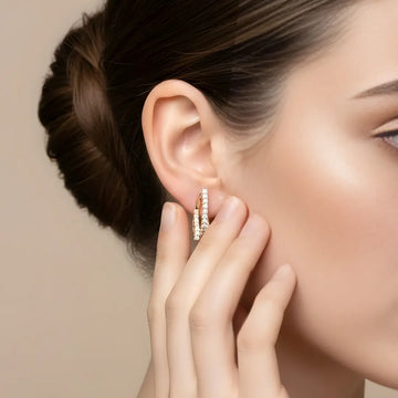 18k Rose Gold Filled Huggie Earrings