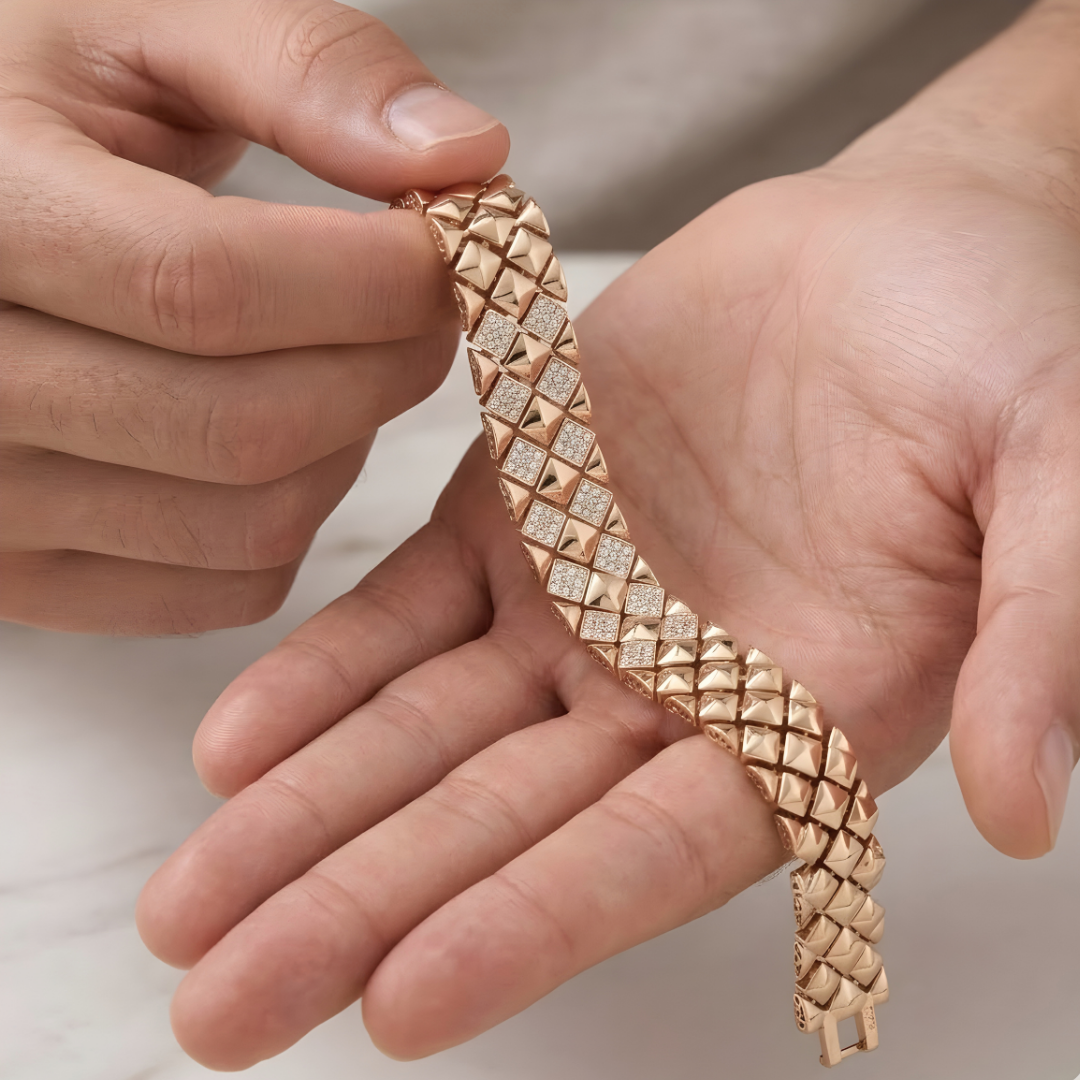 18K Rose Gold Filled Diamond Bracelet