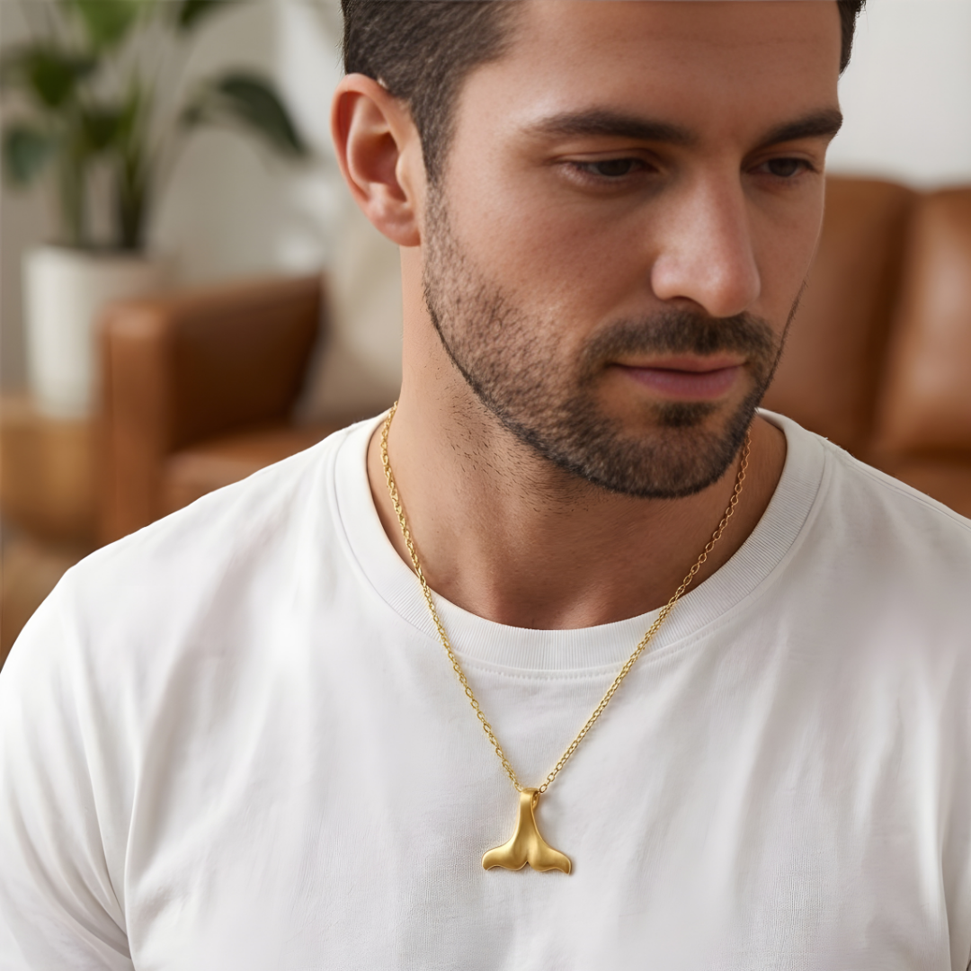 18K Gold Filled Fin pendant Necklace