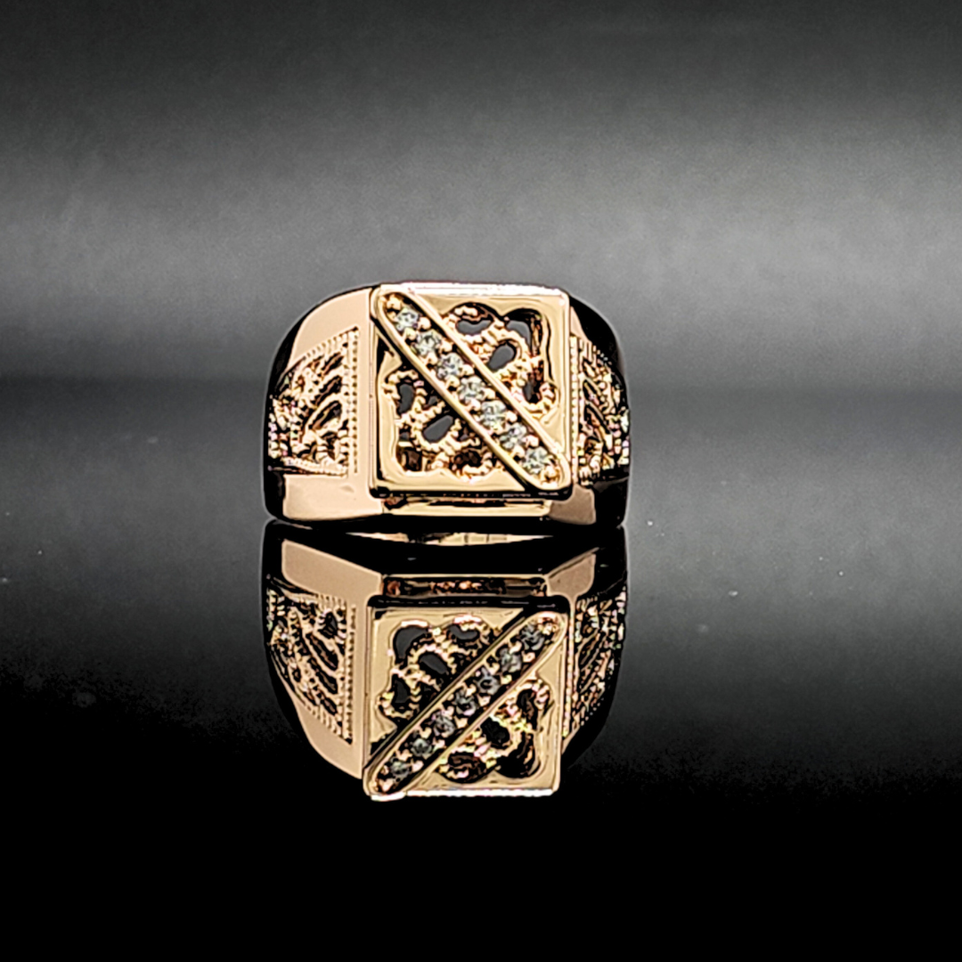 18K Rose Gold Filled Square Ring.