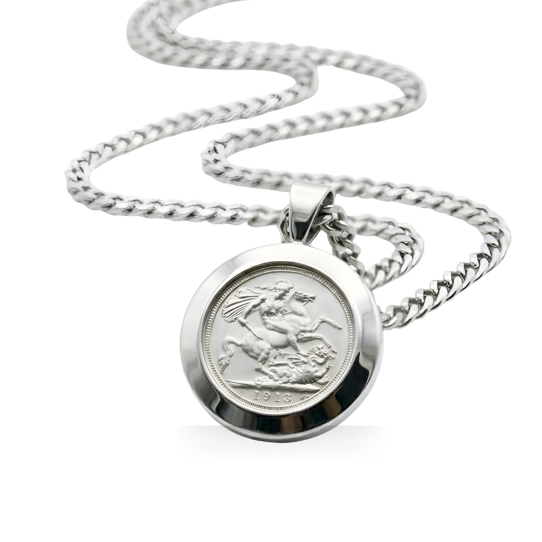 Silver rhodium plated necklace