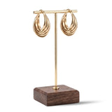 14K Gold Filled Tarnish Proof Hawaiian Multi-Strand Twisted Hoop Earrings