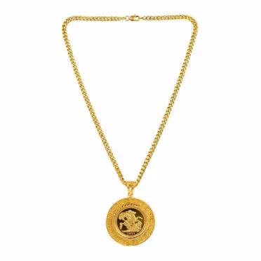 18K Gold Filled Customized  Full Sovereign Pendant Necklace