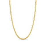 Gold & Silver Tone Wheat Spiga Chain Necklace (3mm x 50cm) – Symmetrical Braided Classic Jewelry [skujdzlukebox5]