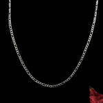 Load image into Gallery viewer, Silver Rhodium 4MM Figaro Chain
