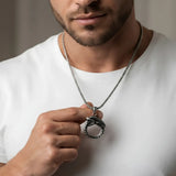 Ouroboros Pendant Necklace – Eternity & Rebirth Symbol Stainless Steel (60cm Chain)