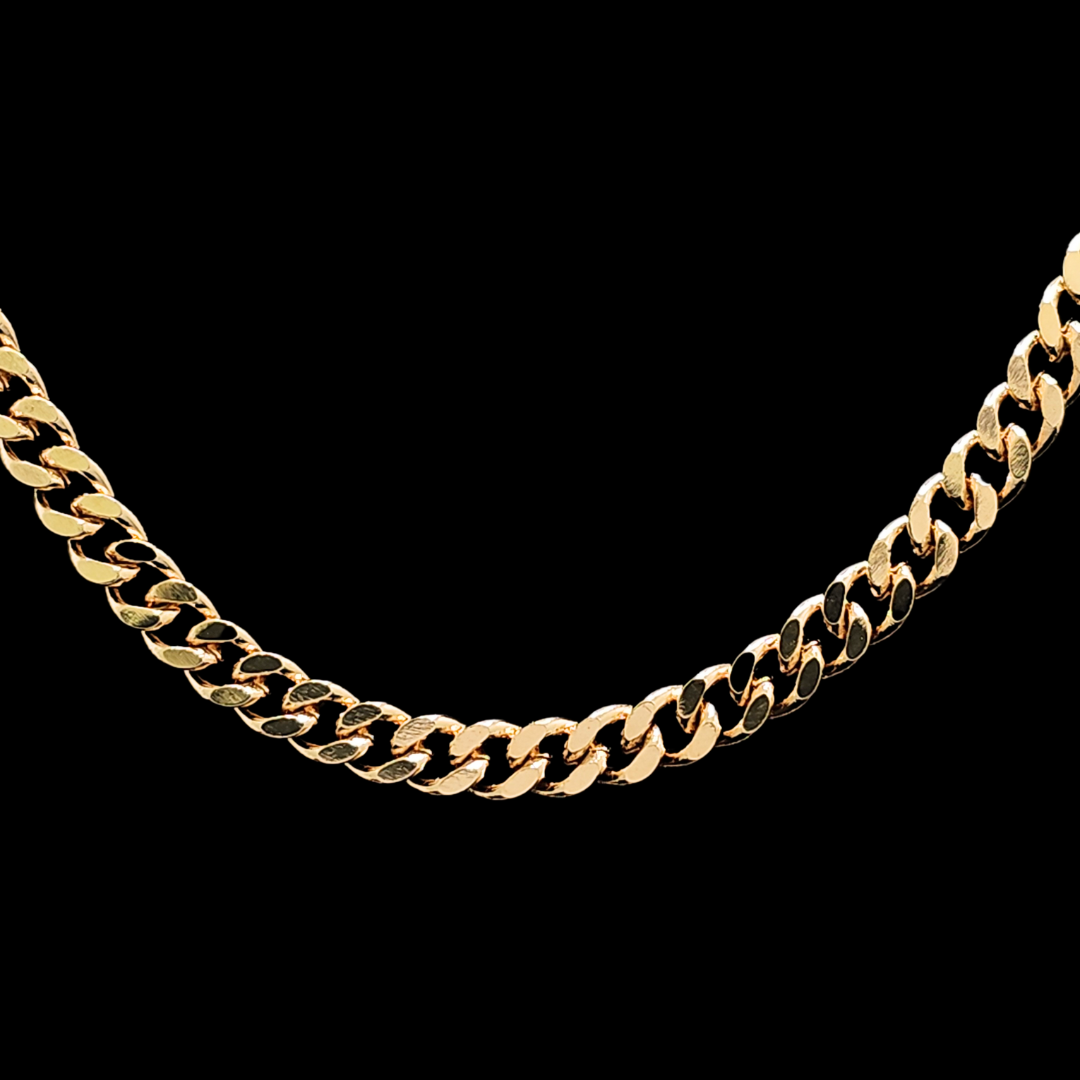 18K Rose Gold Filled Cuban Link Chain