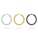 18mm Heavy Franco Foxtail Woven Chain Bracelet (22cm) – Tarnish-Resistant Luxury Statement Wristband in Gold, Silver & Black