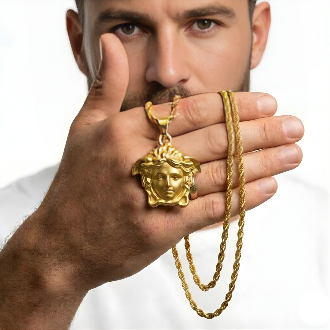 18K Gold Filled Men's Pendant Necklace