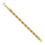 18K Gold Filled Rope Chain Bracelet – Classic Twisted Gold Wrist Bracelet for Men & Women