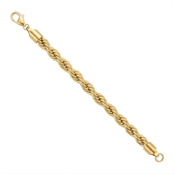 18K Gold Filled Rope Chain Bracelet – Classic Twisted Gold Wrist Bracelet for Men & Women