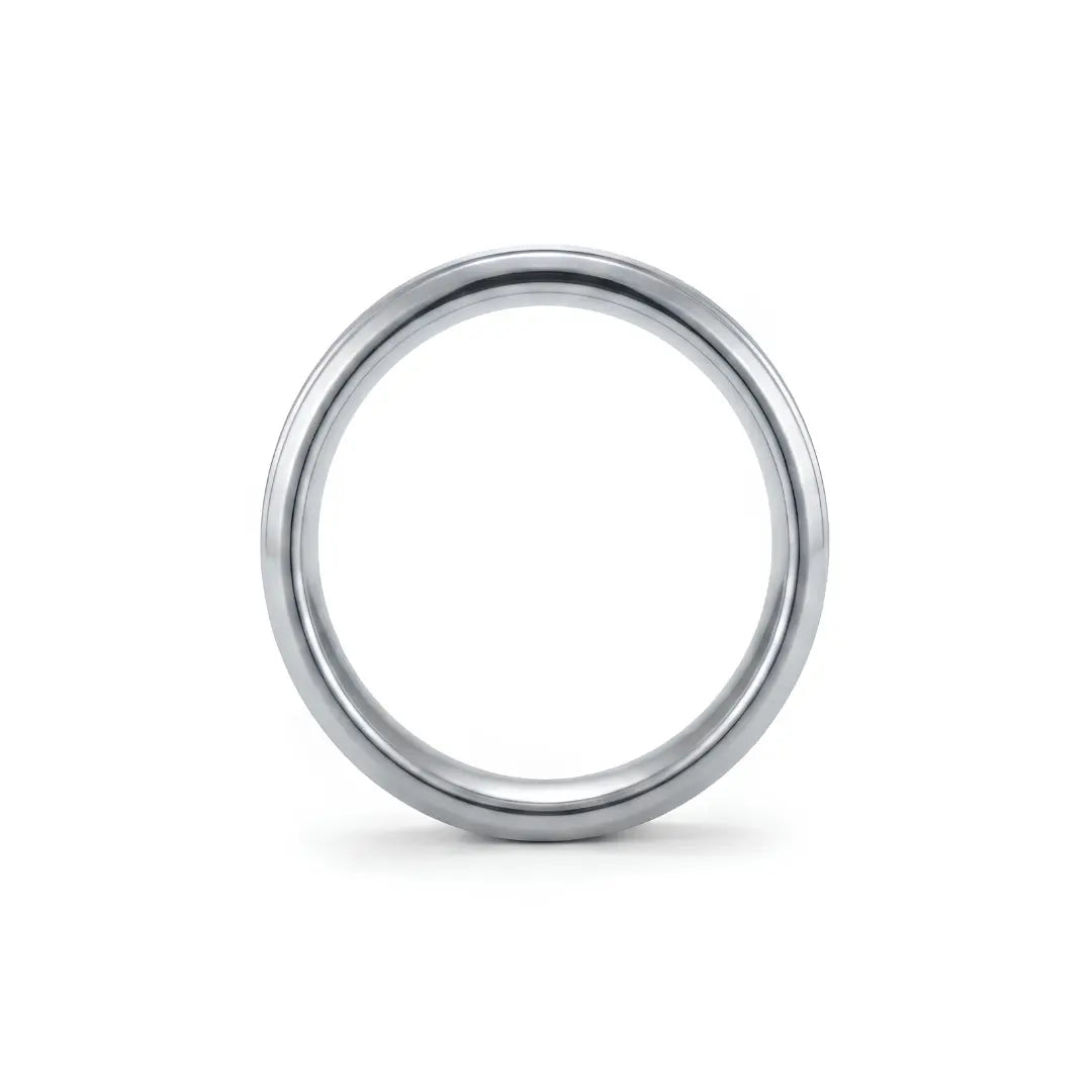 Tarnish-Proof Grooved Band Ring – Brushed Finish Men's Wedding Band (US Size 11)