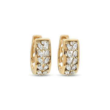 18K Gold Filled Diamond Huggie Earrings