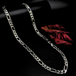 Load image into Gallery viewer, Silver Rhodium Plated Tarnish Proof Figaro Chain
