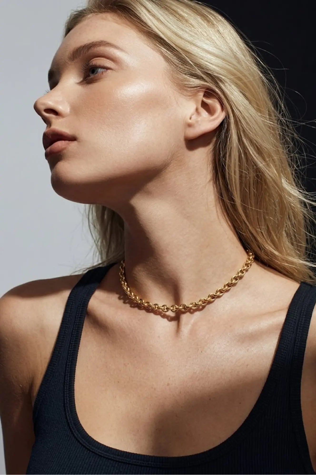 18K Gold Filled Belcher Chain Necklace
