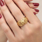 Load image into Gallery viewer, 18K Gold Filled Tarnish Proof Filigree Ring