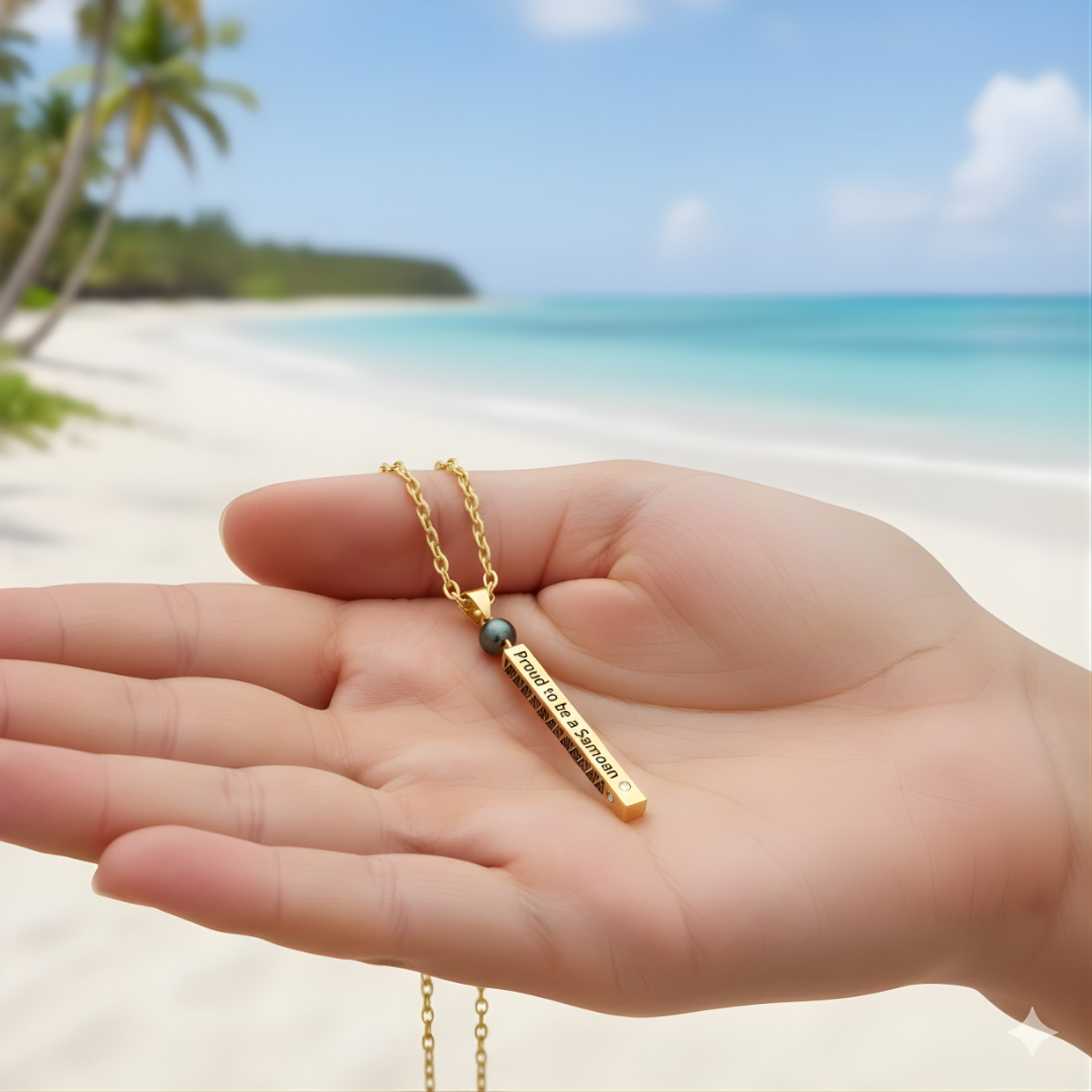 14K Gold Filled Proud To Be A Samoan Pendant Necklace