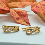 Load image into Gallery viewer, 18K Gold Filled Huggie Earrings with Cubic Zirconia