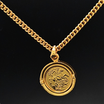 Load image into Gallery viewer, 18K Gold Filled  Customized Stamped Sovereign Pendant Necklace
