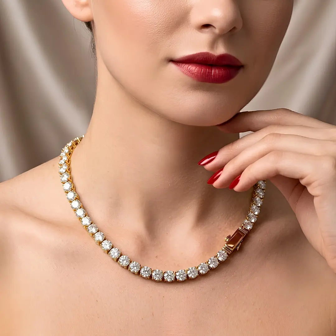 46Cm X 5MM 18K Gold Filled Tennis Chain – Tarnish-Proof Diamond Necklaces