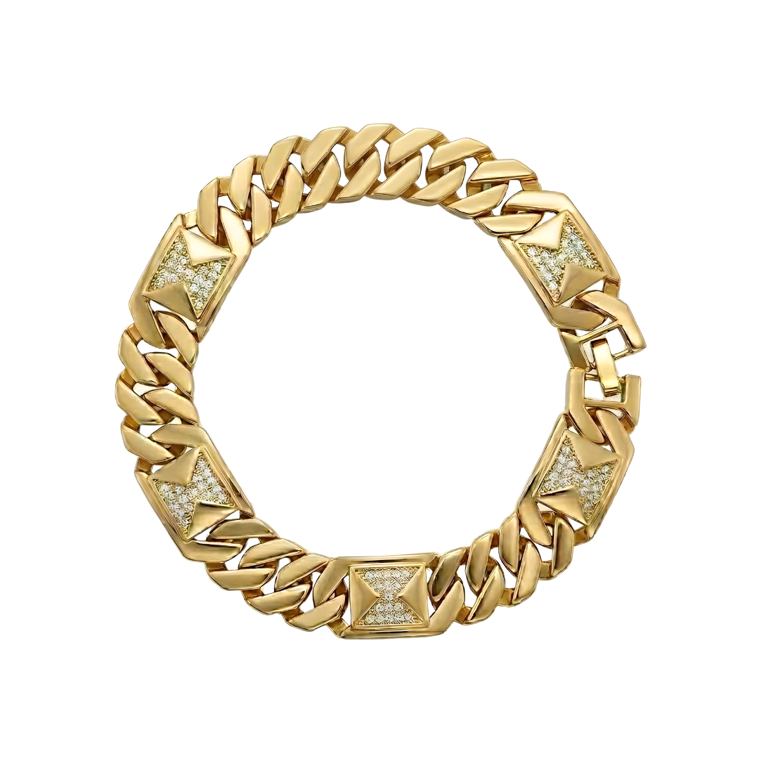 18K  Gold Filled Cubic Zirconia Bracelet x 23cm