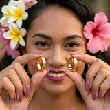 18K Gold Filled Tarnish-Proof Greek Key Huggie Hoop Earrings
