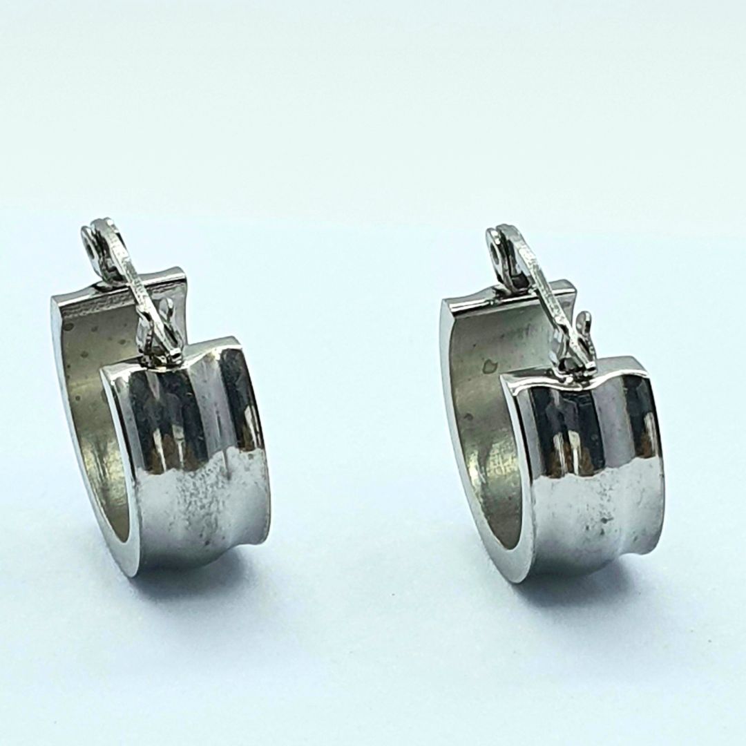 Men's Stainless Steel Hoop Earrings - Tarnish Proof