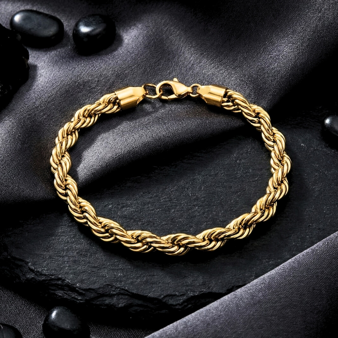 18K Gold Filled Rope Chain Bracelet