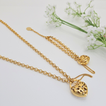 Load image into Gallery viewer, 18K Gold Filled Tarnish Proof Padlock Set
