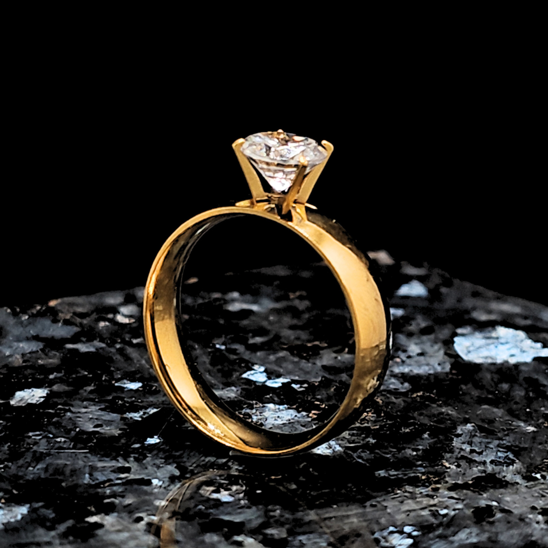 18K Gold Filled Tarnish Proof Diamond Ring