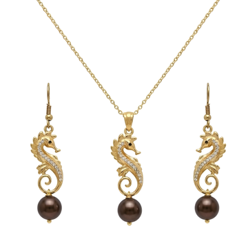 18K Gold Filled Hawaiian Sea Horse Pendant Necklace