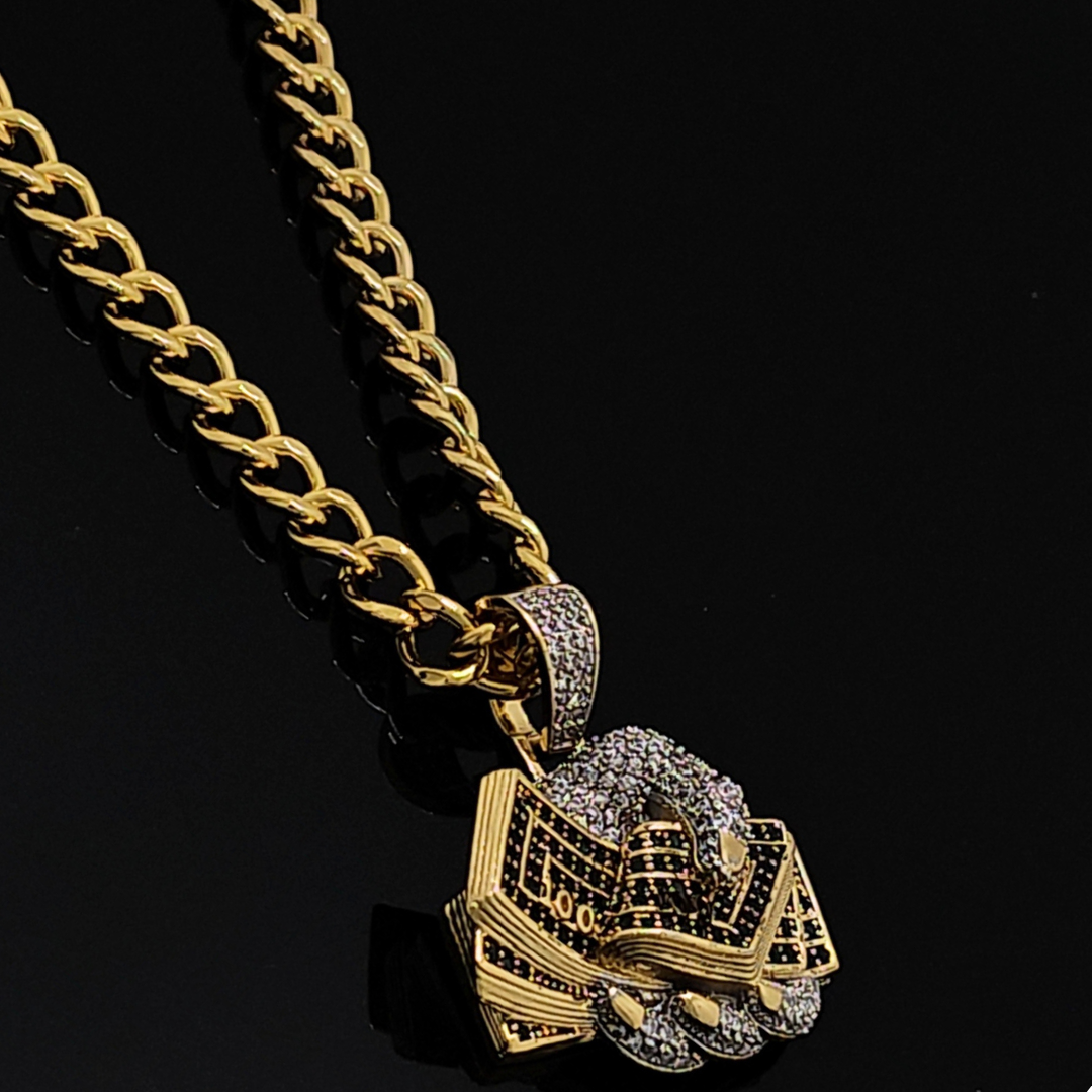 14K Gold Filled Dollar Pendant Necklace