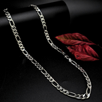 Load image into Gallery viewer, Silver Rhodium Plated 6MM Figaro Chain
