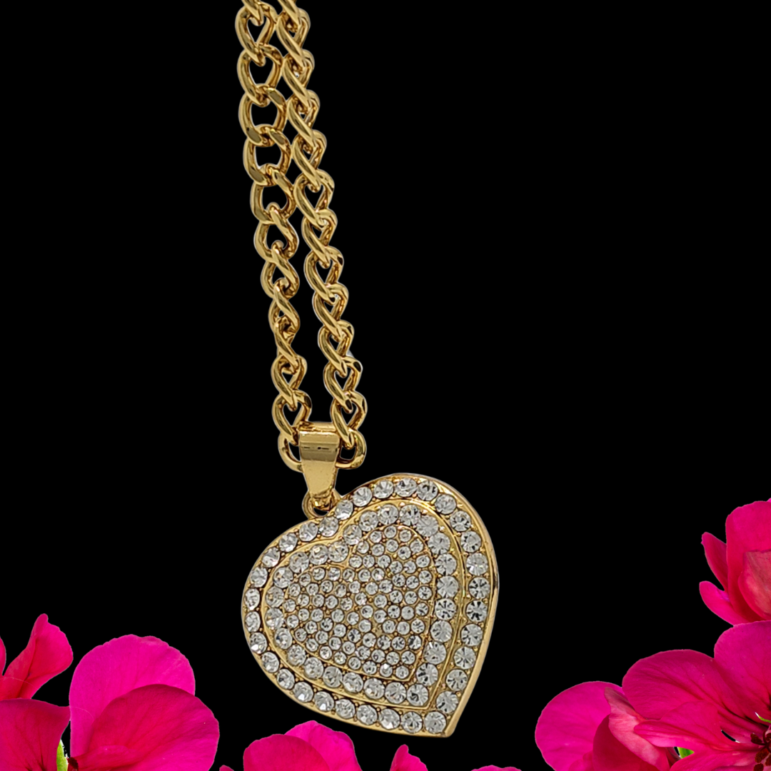 14K Gold Filled Tarnish Proof Heart Pendant with CZ