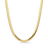 Premium 56CM X 5mm Flat Herringbone Snake Chain Necklace - 18K Gold Plated -  - Unisex Jewelry