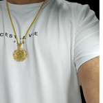 Load image into Gallery viewer, 18K Gold Filled Tarnish Proof Sovereign Pendant Necklace
