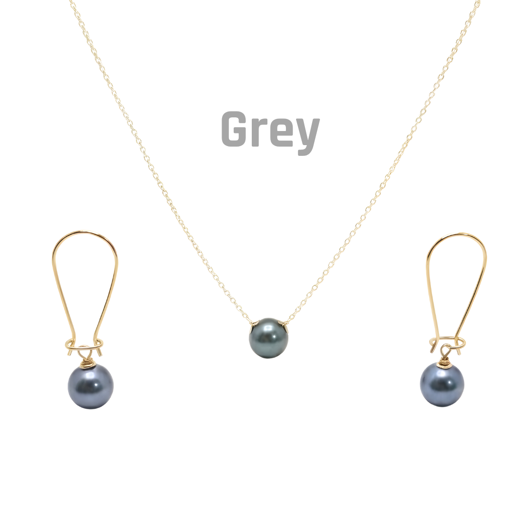 18K Gold Filled Hawaiian Pearl Set