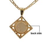 Load image into Gallery viewer, 18K Gold Filled Square Sovereign Pendant Necklace
