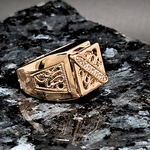 Load image into Gallery viewer, 18K Rose Gold Filled Square Ring.
