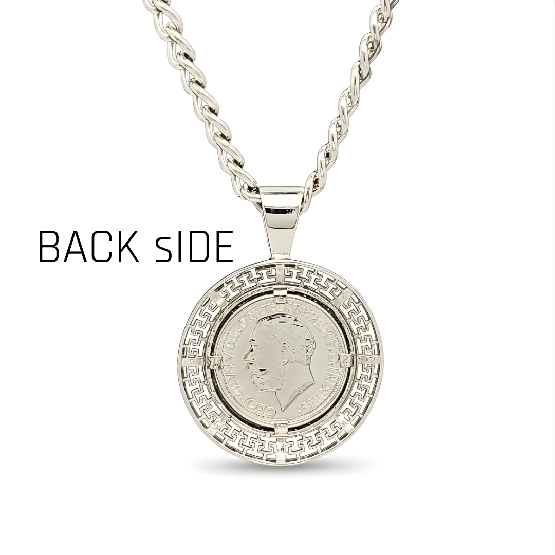 Silver  Full Sovereign Pendant Necklace – 1913 Coin