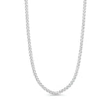 Gold & Silver Tone Wheat Spiga Chain Necklace (3mm x 50cm) – Symmetrical Braided Classic Jewelry [skujdzlukebox5]