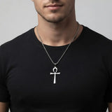 Ankh Pendant Necklace – Egyptian Key of Life Stainless Steel (52cm Chain)