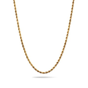 18K Gold Filled Rope Chain – 60cm & 3mm Unisex Tarnish-Proof Chain