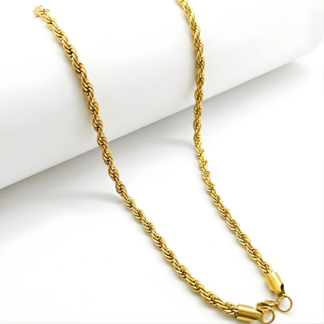 18K Gold Filled Tarnish-Proof Rope Chain 6mm x 50cm