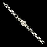 18K Gold Filled & Silver Medusa Head President Link Bracelet – Engraved Coin Emblem Watchband Chain Bracelet for Men & Women