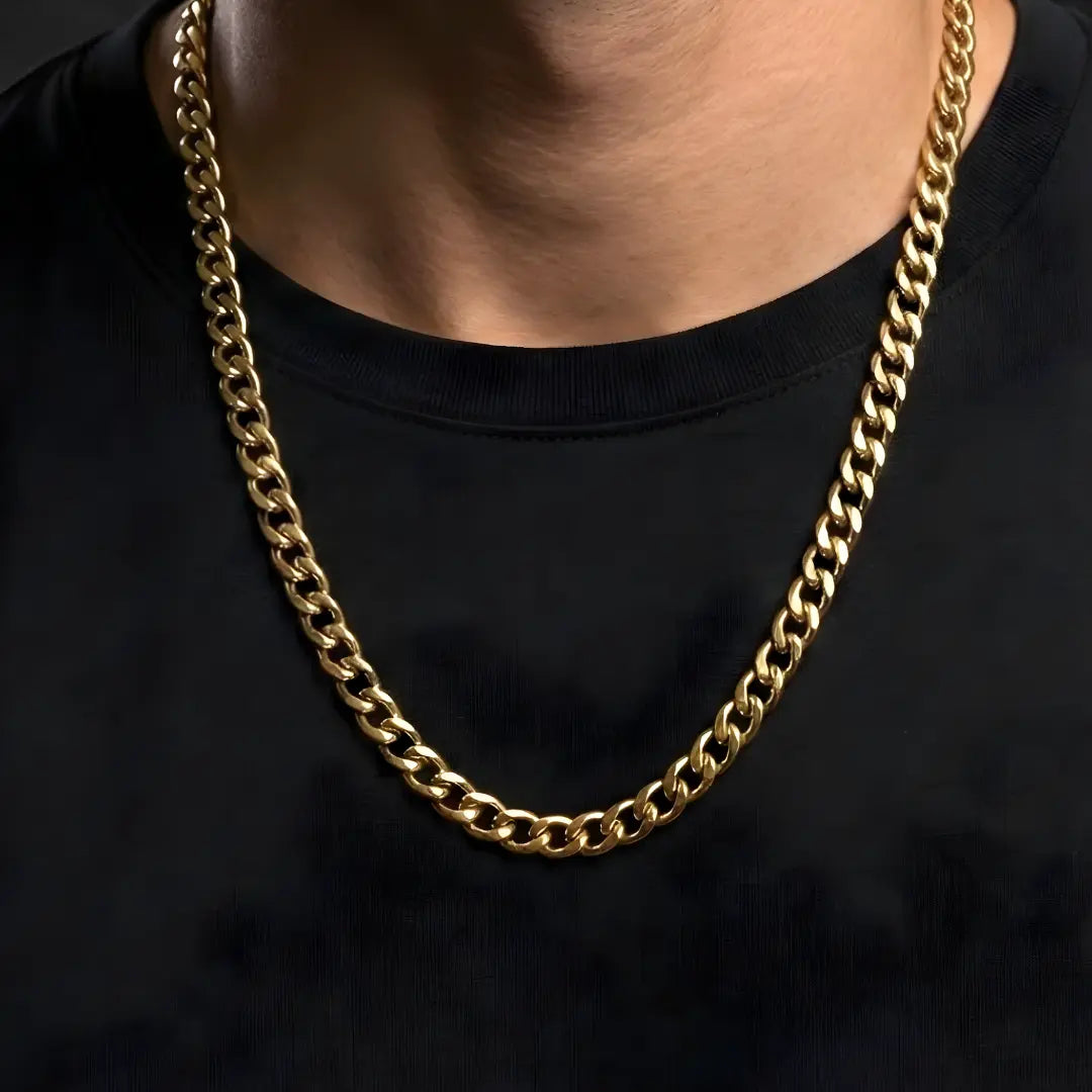 18K gold filled Tarnish proof Cuban link chain