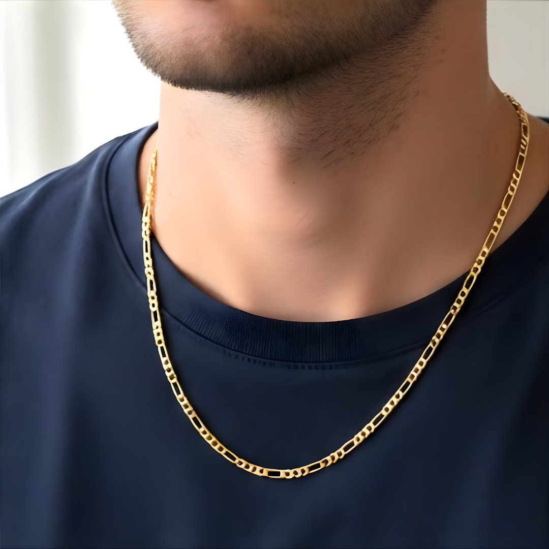 18K Gold Filled Figaro Chain Necklace 45cm x 4mm