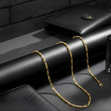 18K Gold Filled Classic Figaro Link Chain Necklace – Diamond-Cut Gold Chain for Men & Women